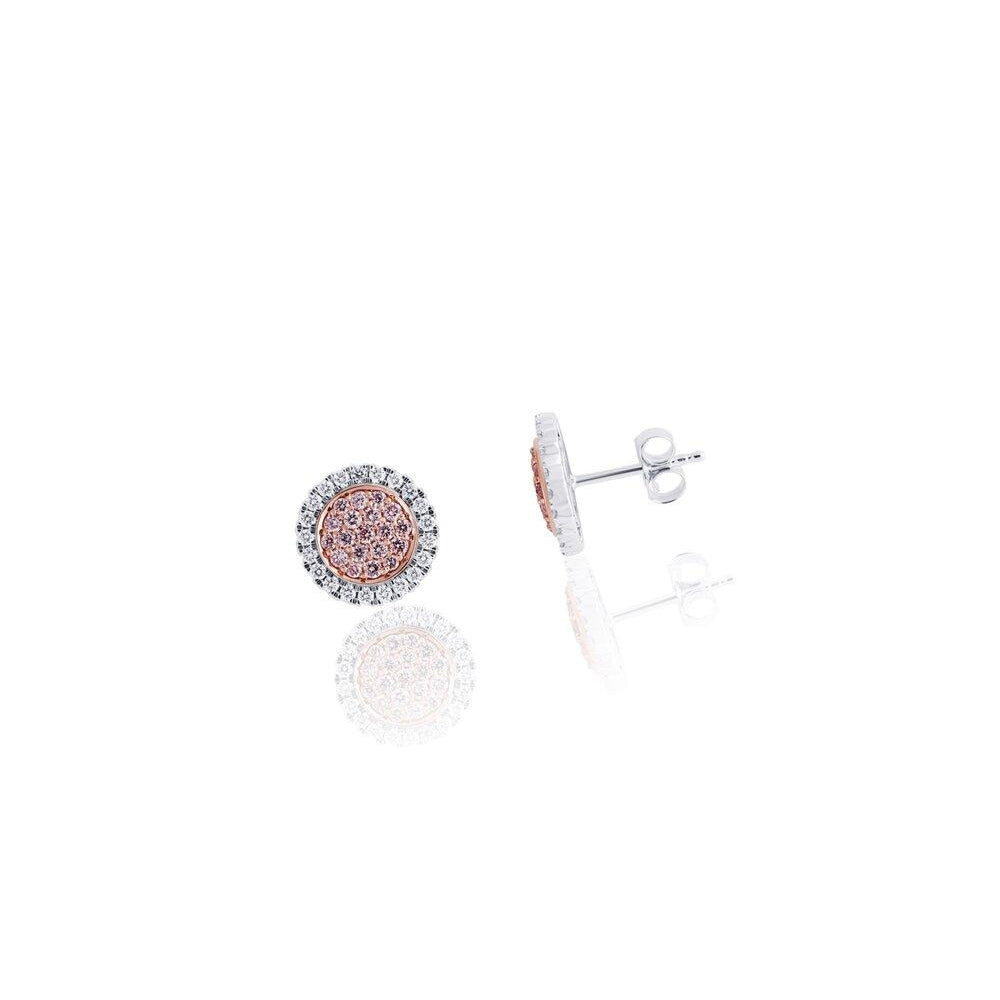 Diamond Round Stud Earrings