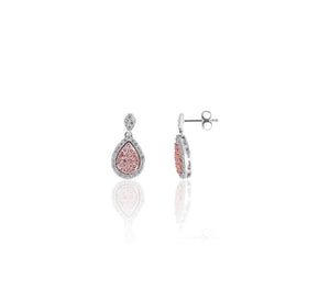 Pear-Shape Pink Diamond Earrings