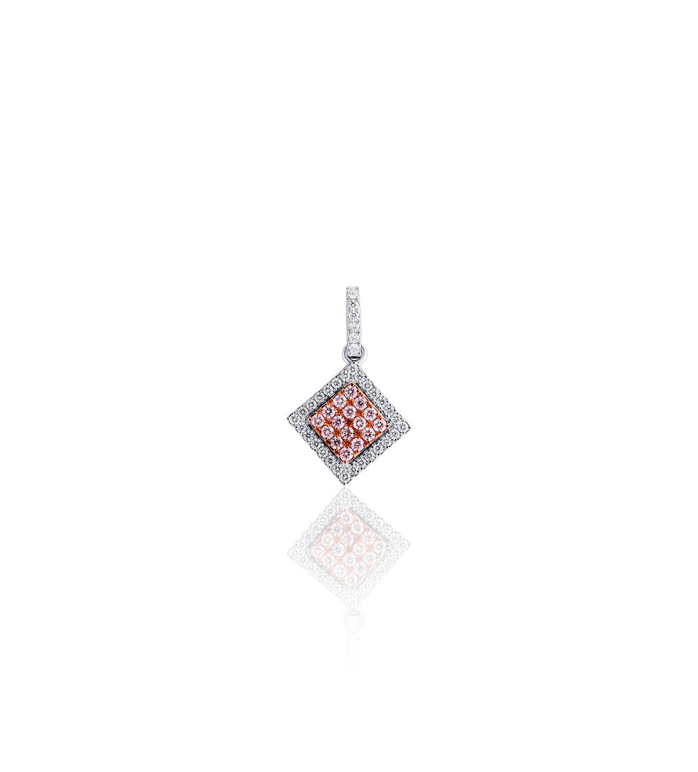 Pink Diamond Square Pendant