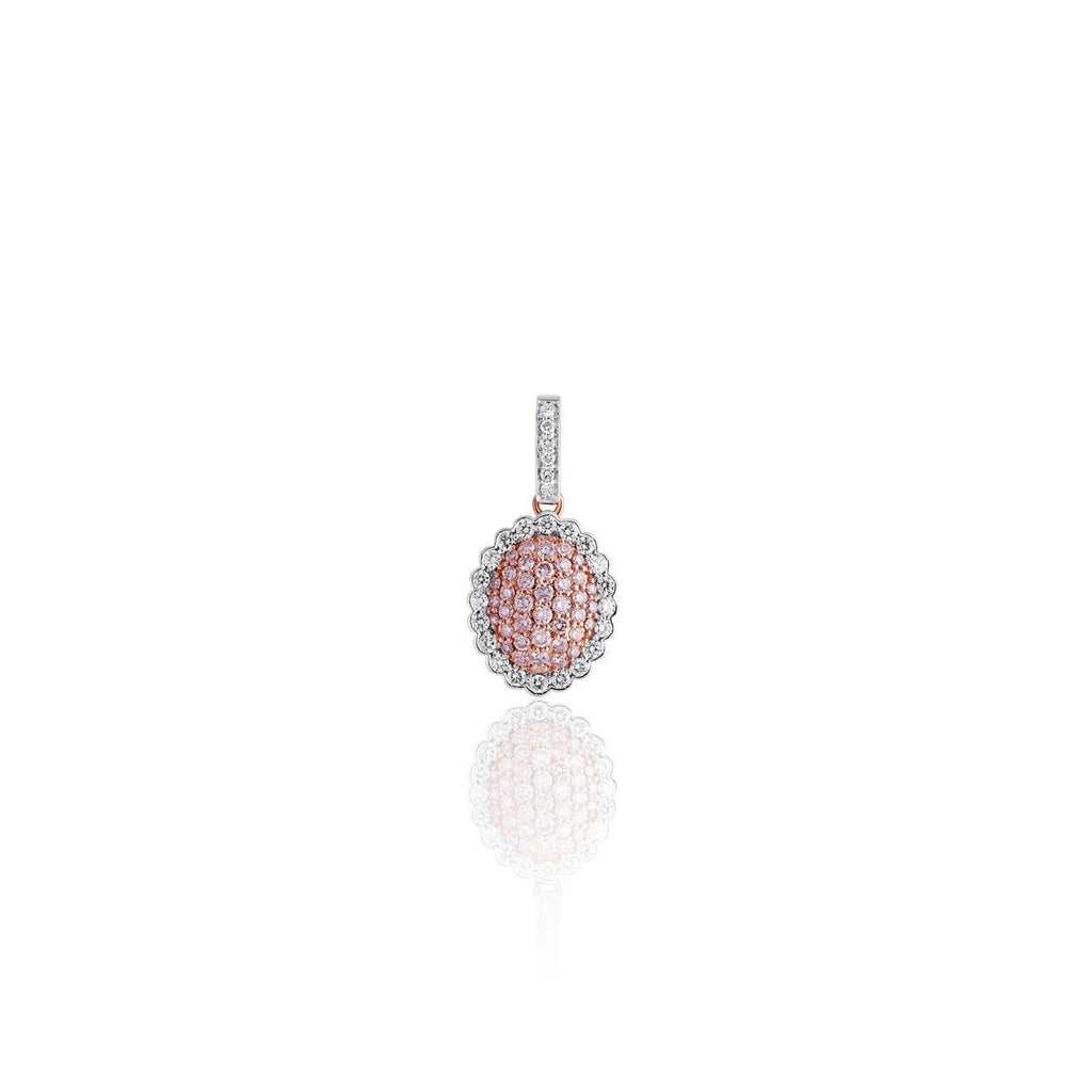 Diamond Scallop Frame Pendant