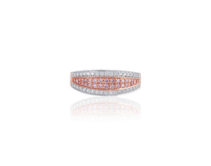 Diamond Multi-Row Vintage Style Ring