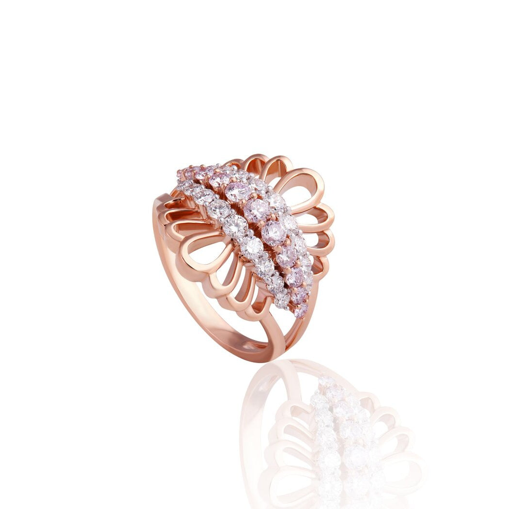 Art Deco Pink Diamond Ring