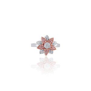 Double Flower Frame Diamond Ring