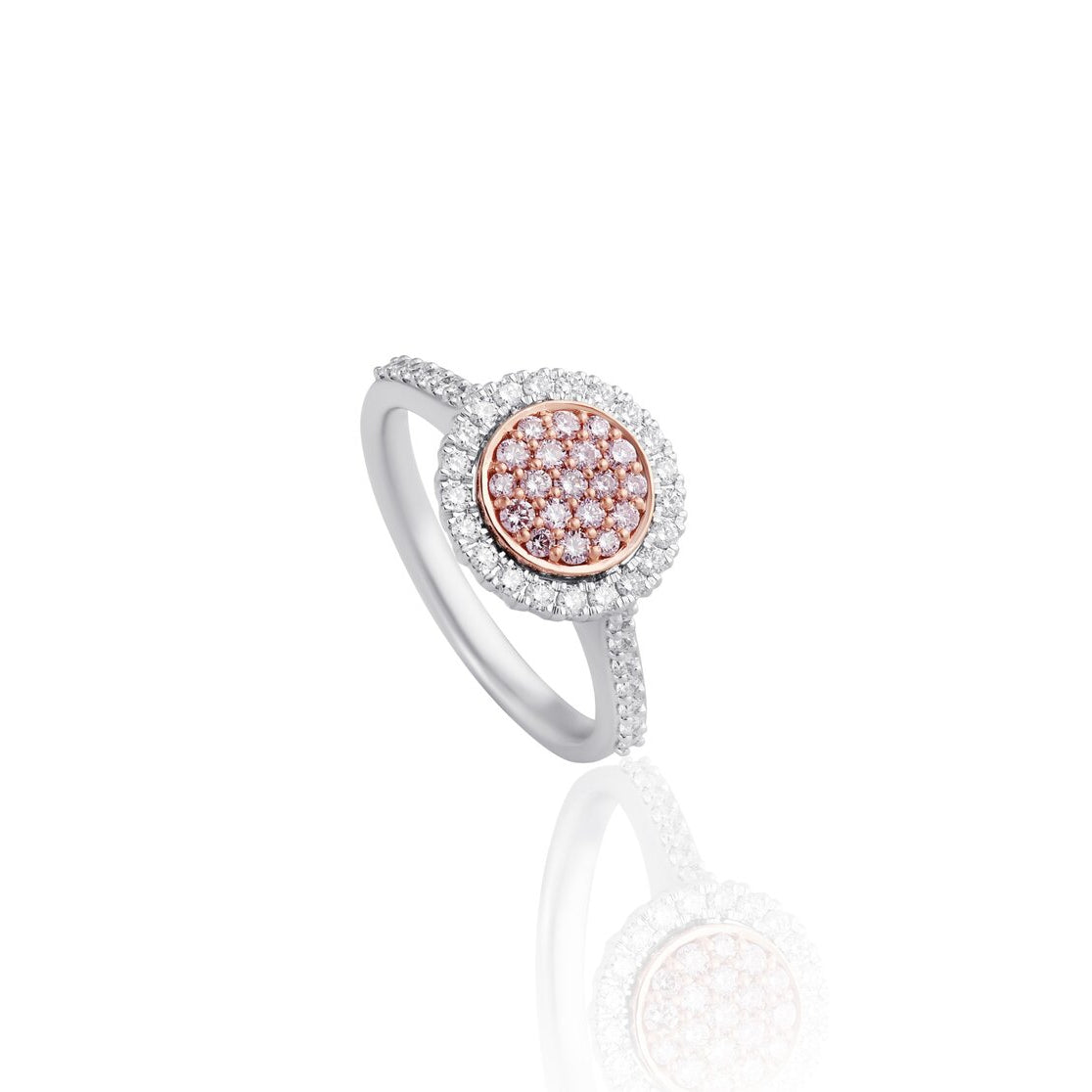 Diamond Round Frame  Ring