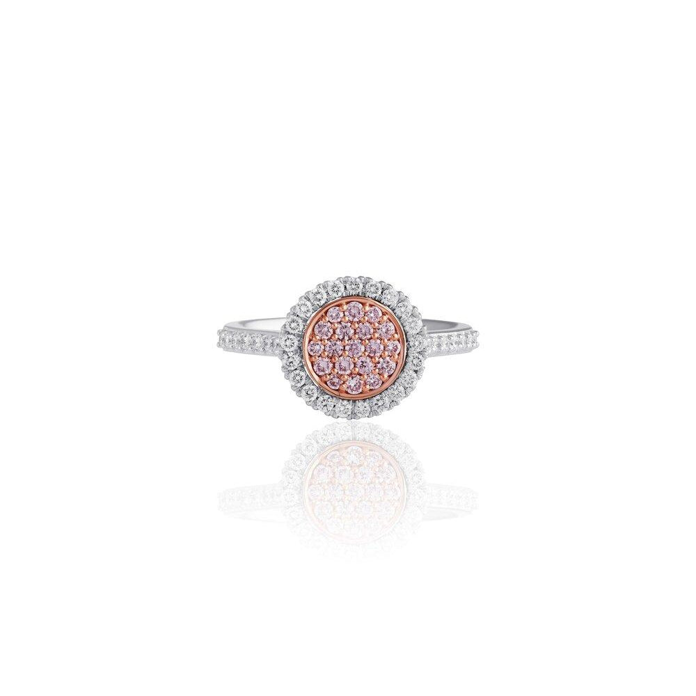 Diamond Round Frame  Ring